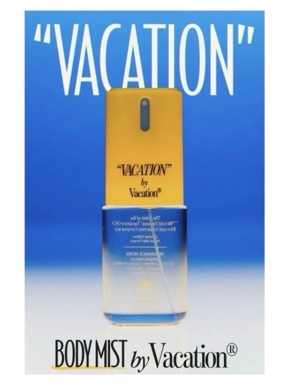 Vacation Body Mist Spray — Yellow and Blue Refreshing Scent